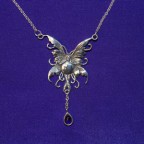 Bubble Rider Fairy Dangle Silver Necklace
